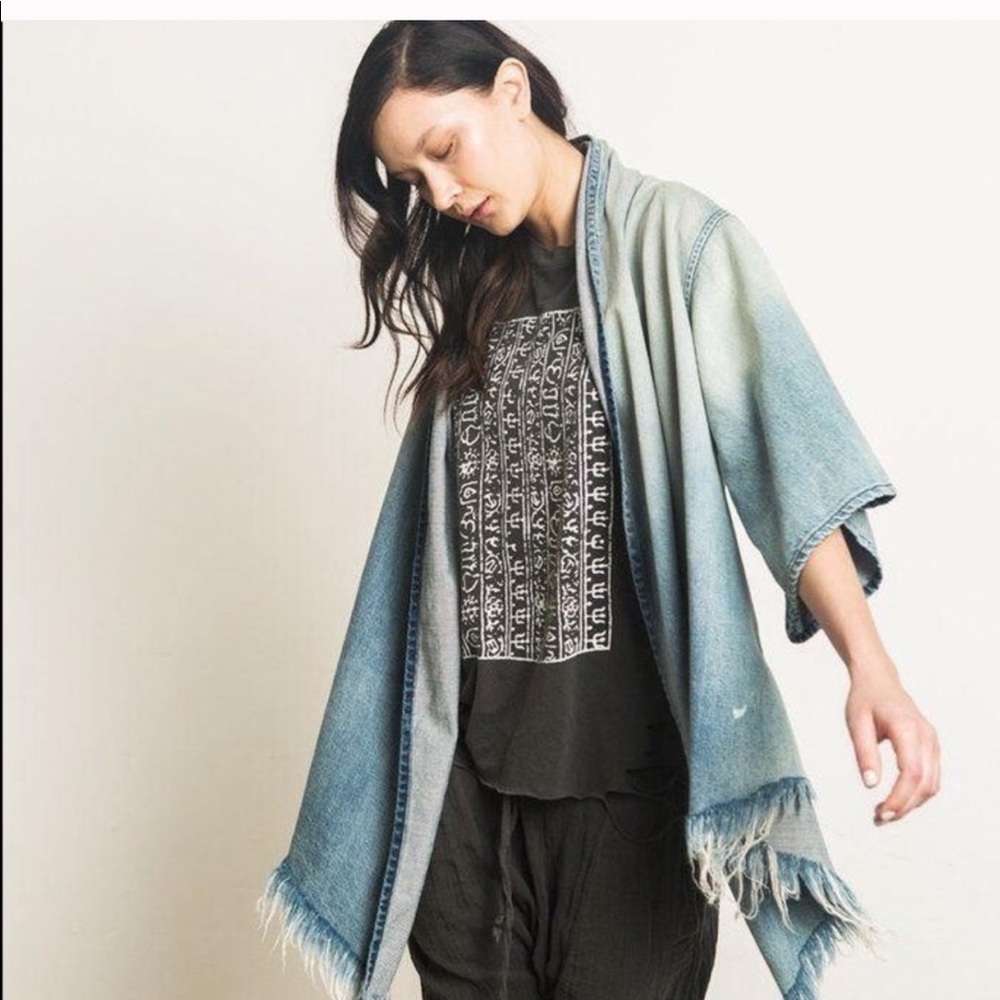 Denim Asymmetrical NSF Poncho